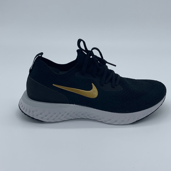 nike epic react black gold